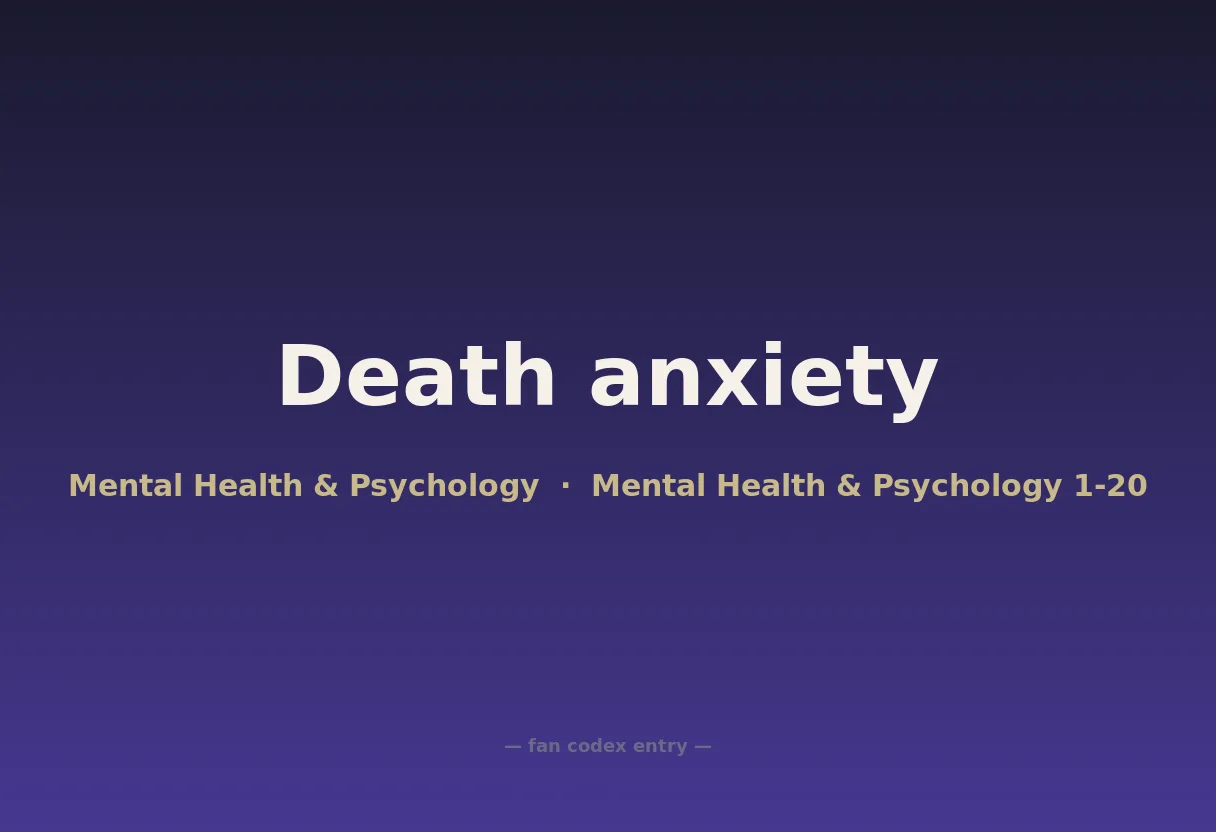 Death anxiety