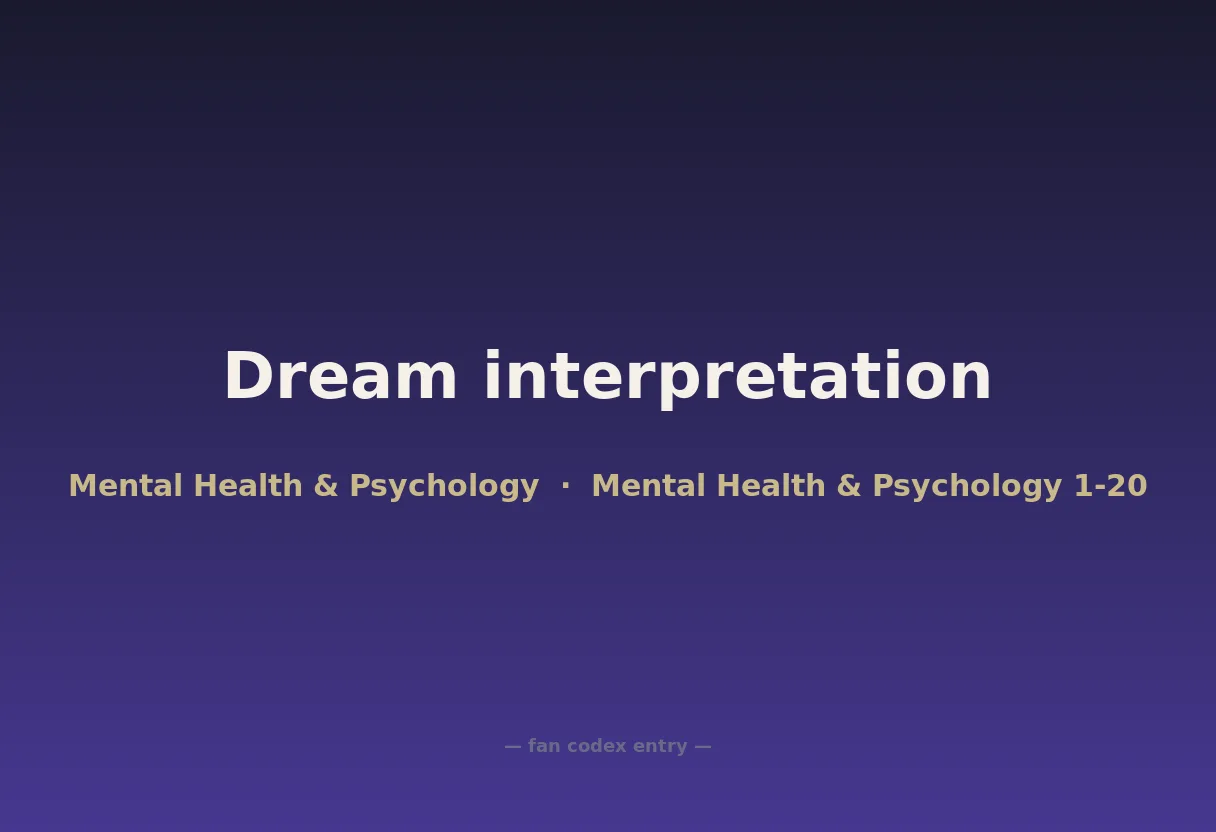 Dream interpretation